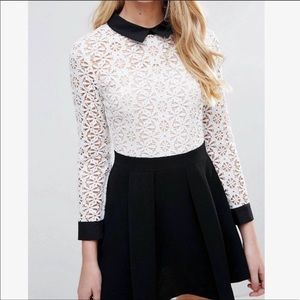 English Factory Peter Pan Lace Dress NWOT